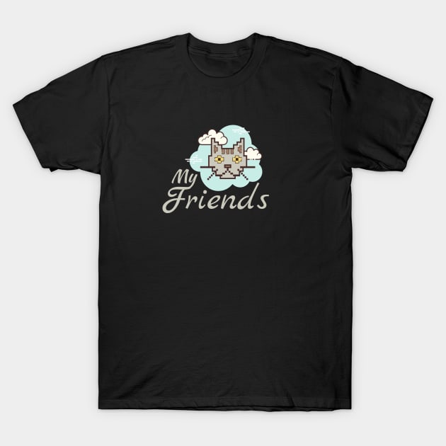 Cat My friends T - shirt T-Shirt by WKphotographer8